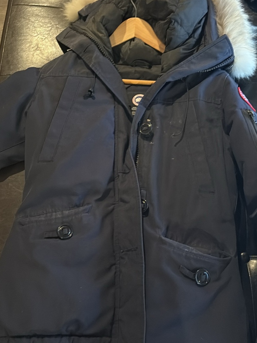 Women’s S Canada goose jacket with fur trim
